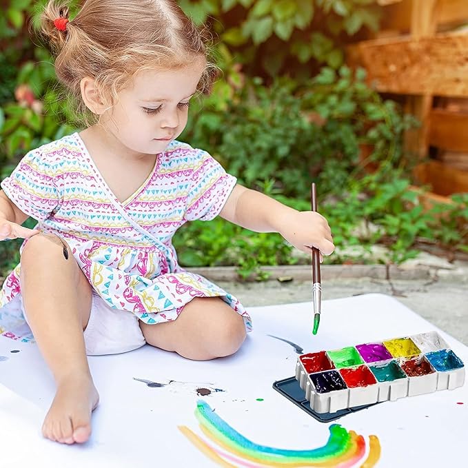 60 Compartments Plastic Paint Palette with Lid, Airtight Leakproof Watercolor Palette for Gouache, Acrylic and Oil