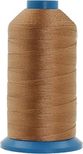 Mandala Crafts Size 138 420D T135 Bonded Nylon Thread - Russet Brown 1250 YDs Tex 135 Heavy Duty Sewing Threads for Leather, Jeans, Weaving, Outdoor Marine Upholstery
