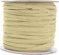 Mandala Crafts 3mm 50 Yds Roll of Beige Elastic Bands for Sewing - 1/8 Flat Elastics Cord - 1 8 Inch Braided Stretch Straps for Crafting
