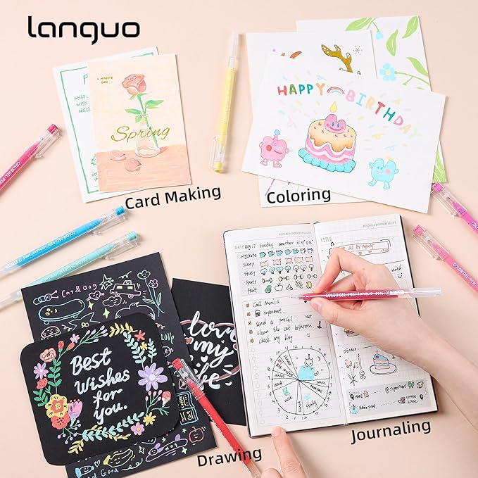 Gel Pens for Adult Coloring Books, 99 Colors Set Gel Colored Pens Marker, Perfect Gel Pens for Adult Drawing Doodling Journaling, Art Supplies and DIY Crafts