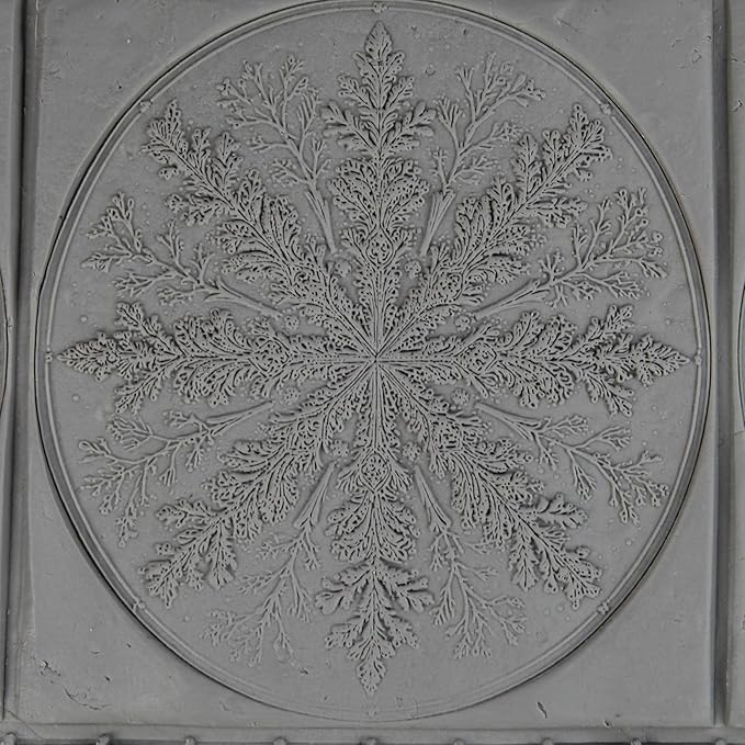 Snowflake Clay Texture Roller (4") - Winter Set #01 - Embossing Pattern Roller for Polymer & Ceramic Clay, Pottery & Crafts