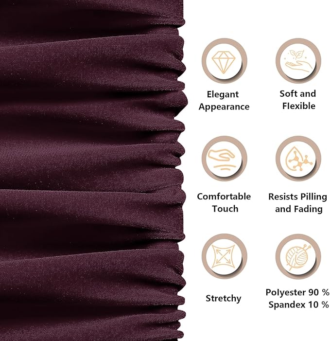 KKJIAF Grape Purple Stretch Velvet Fabric 60 Inch Wide, 1 Yard Soft Stretchy Fabric for Sewing Clothes, Apparel, Costume, Crafts - 90% Polyester 10% Spandex