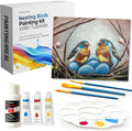 DIY Art Painting Kit for Adults – Learn to Paint Nesting Birds with Video Tutorials – 9 Pieces Acrylic Paint Set for Adults –Perfect Christmas Crafts & Holiday Gifts for Art Lovers