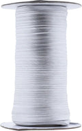 Mandala Crafts 55 Yards 1/4 Inch Metallic Silver Double Fold Bias Tape for Sewing - Bias Binding Tape for Quilting Binding, Hemming, Seam, and Fabric Piping