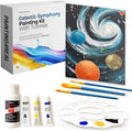 Painting4Real DIY Art Painting Kit for Adults – Learn to Paint Galactic Symphony with Video Tutorials – 9 Pieces Acrylic Paint Set for Adults –Perfect Christmas Crafts & Holiday Gifts for Art Lovers