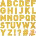 Harloon 232 Pcs 24 Sheets Large Glitter Letter Stickers Big Font Alphabet Letter Self Adhesive Letters Kit Mailbox Stickers for Mailbox Bulletin Boards Classroom Home(Gold,6 Inch)