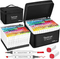 Taotree Alcohol Markers Set 168 Colors with Case & Holders, Dual Tips Art Coloring Markers Pens, Chisel & Fine Sketch Pens Art Supplies for Artist Adult Coloring Books Drawing, Painting, Sketching