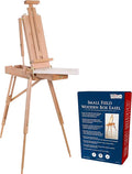 U.S. Art Supply Coronado Small Wooden French Style Field & Studio Sketchbox Easel - Art Easel for Adults, Drawer, Palette - Adjustable Wood Tripod Stand, Portable Artist Table for Painting, Sketching