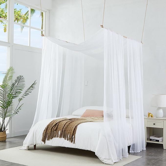 WARM HOME DESIGNS Wedding Arch Draping Fabric Bundle Has 2 216 Inch (18 FT; 6 Yards) Scarves in White Fabric Color for Wedding Ceremony or Photoshoot Decoration. AD White & White 216”