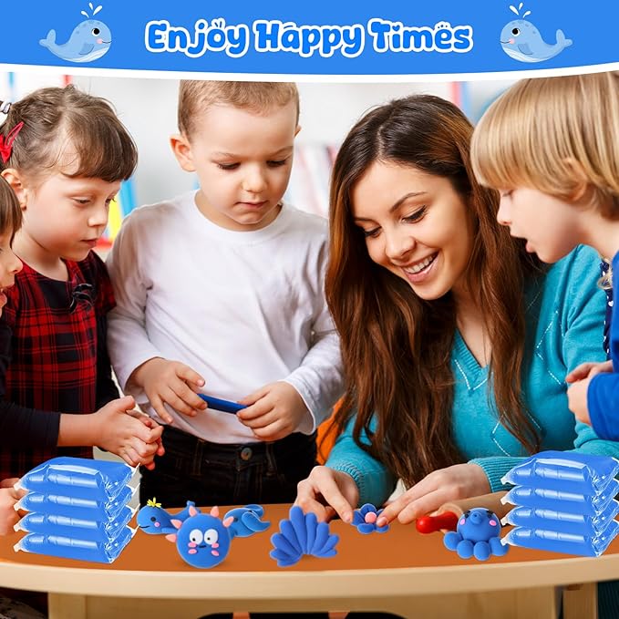 72 Pcs 38oz Air Dry Clay Bulk Modeling Ultra Lightweight Foam Modeling Clay for Kids Adults DIY Gifts Party Arts Crafts and School Project Supplies(Blue)