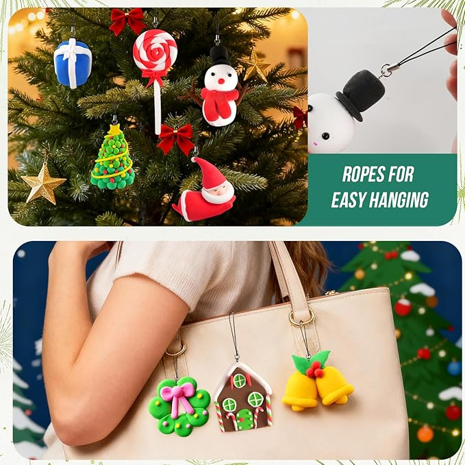 Christmas Air Dry Modeling Clay Kids, DIY Polymer Clay Kit Ultra Light & Soft, Creatibles Play Dough Set Best Christmas Arts and Crafts Gifts for Kids Boys Girls Beginners