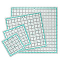 MANUFORE 4pcs Square Quilting Ruler (32cm/24cm/16cm/12cm) Sewing Acrylic Ruler Anti-Slip Metric Ruler DIY Quilting Tools with Clear Printed Lines for Precise Cutting