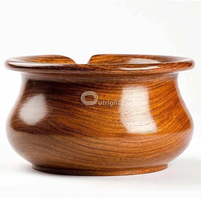 OUTRIGHT Crochet Accessories Wooden Yarn Bowl Large Yarn Bowl for Knitting Crochet Bowl Yarn Storage Holder Yarn Bowls for Crocheting Funny Yarn Bowl Cute Perfect Christmas Gifts for Women Crocheter
