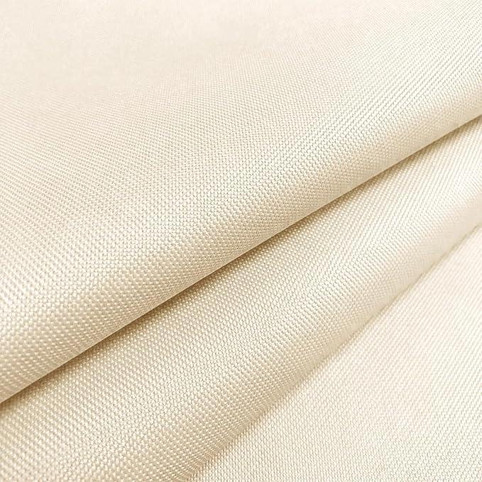 Waterproof Canvas Fabric by The Yard 600D Upholstery Cordura Fabric 58" Wide for Chairs Indoor Outdoor Water Resistant Canvas Polyester Material Sewing DIY Cloth, 5 Yards Pale Yellow