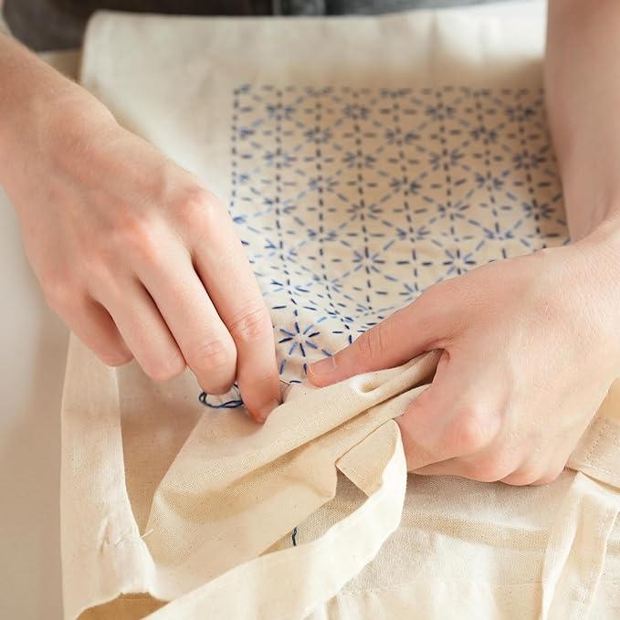 Sashiko Repair Kit by OurHands - Repair and Embellish Your Fabrics Using The Traditional Japanese Art of sashiko Mending