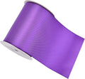 YAMA Double Face Satin Ribbon Roll - 4 inch Wide Solid Color Craft Ribbon, Great for Chair Sash,Making Bow, Sewing and Wedding Bouquet- 5 Yard/Spool, Purple