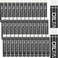 Geyoga 36 Pcs Soft Oil Pastels Bulk Artists Oil Crayons Single Color Creamy Pastels for Art Painting Drawing Blending for Artists(White)