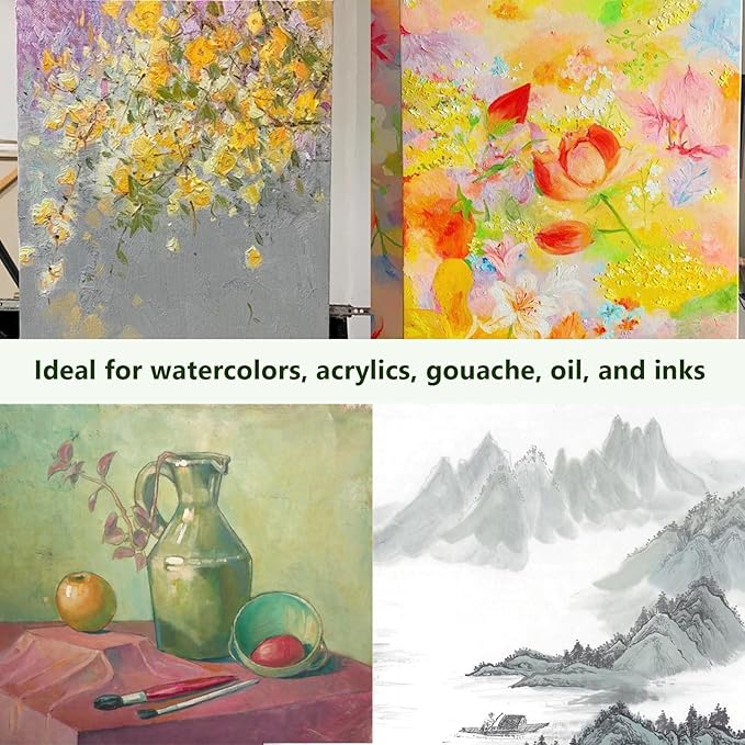 Tear-Off Paint Palette Paper Pad, 105gsm, Disposable Mess-Free Paint Tray, 5-Pack 100 Sheets for Watercolor, Acrylic, Gouache, Oil, and Ink Painting (Small 100 Sheets 7.8''x11.7'')