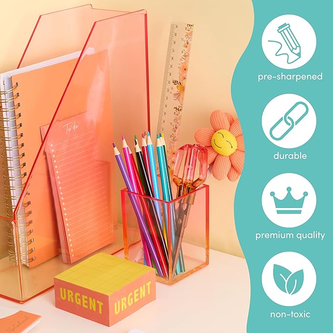 THE TWIDDLERS 24 Packs of Coloring Pencils, 12 Pencils Per Box, 288 Total - 7" Full Length Multipack Drawing Set, Bulk Classroom Party Favors, Art Sketching Pencils for Kids & Adults