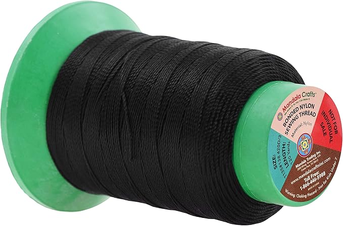 Mandala Crafts Size 138 420D T135 Bonded Nylon Thread - 12 Neutral Colors 1440 YDs Tex 135 Heavy Duty Sewing Threads for Leather, Jeans, Weaving, Outdoor Marine Upholstery