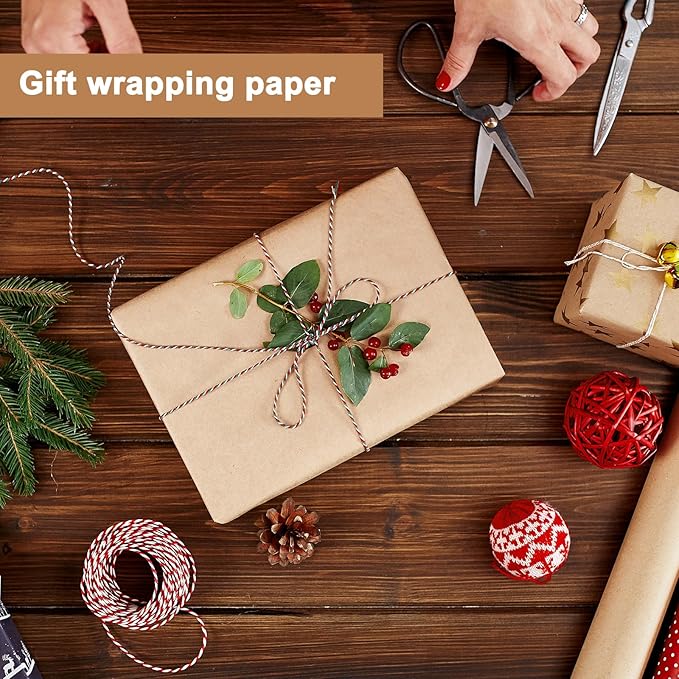 Moretoes 36" x 1,200"(100') Brown Wrapping Paper Roll, Kraft Packing Paper Roll for Gift Wrapping Craft Bulletin Board Banner Art Bouquet Flower Packing Moving Shipping 75GSM