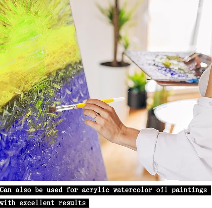 Pastel Smoothing Paint Brushes,Paintbrush for Pastel Blending，Professional Pastel, Chalk and Charcoal Pastellist Blender Brush，for Pastelliste Chalk Charcoal Acrylic Watercolor Oil Painting