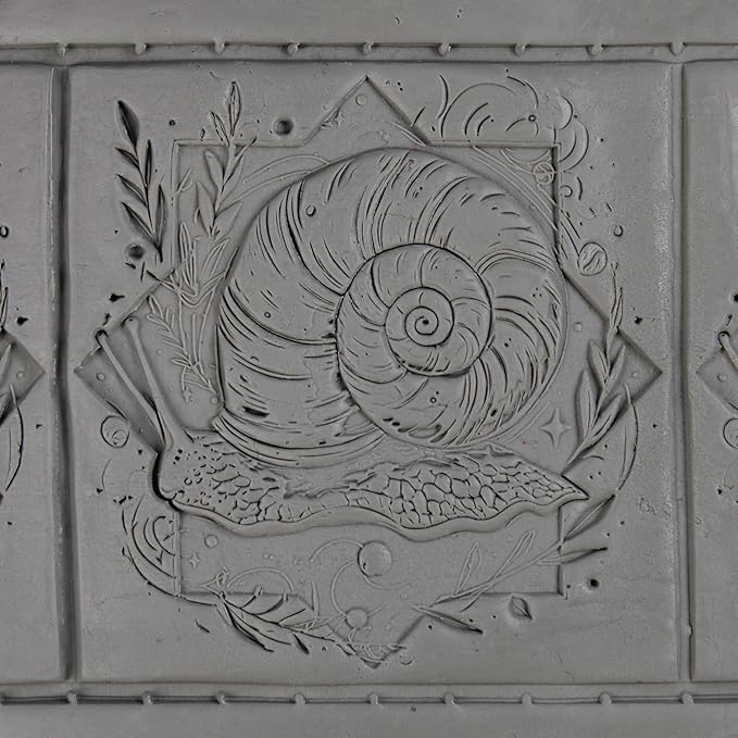 Snail Clay Texture Roller (4") - Insect Set #01 - Embossing Pattern Roller for Polymer & Ceramic Clay, Pottery & Crafts
