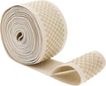 Mandala Crafts 2 Inch Elastic Silicone Gripper Tape for Clothing - 5 Yds Dotted Non Slip Elastic Band for Sewing - Cream Silicone Flat Fabric Stretchy Ribbon Straps