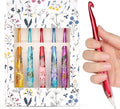 Aeelike Crochet Hooks Set, 6.0mm-10.0mm Ergonomic Crochet Hooks with Long Floral Handle-Super Shinny and Unique for DIY Crfats Blnaket Sweaters, Ideal & Beautiful Gifts for Mothers Crocheting Lovers