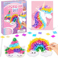 8PCS Poke-in Craft and Art Kit for Kids No-Mess Fabric Sewing Art Girls Boys 4-12 Puzzle Puncture Painting DIY Toy Gifts for Creative Activity Game Birthday Party (Unicorn)