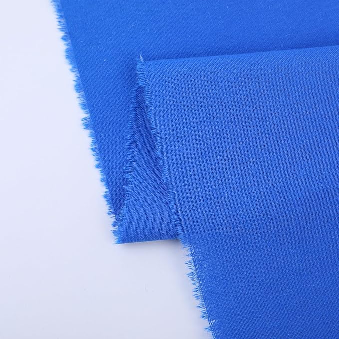 Sapphire Blue Cotton Fabric for Sewing 59 Inch Wide Natural 100% Cotton Poplin Fabric by The Yard Soft Embroidery Cotton Material Apparel Cloth (Sapphire Blue, 1 Yard)