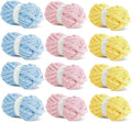 HOMBYS 12 Pack Chunky Yarn for Crocheting,Super Bulky Large Soft Fluffy Yarn,Plush Fuzzy Yarn,Thick Chenille Yarn for Hand Knitting/Arm Knitting,4 Pink,4 Buttercup,4 Sky Blue(Each 27yds,8 oz)