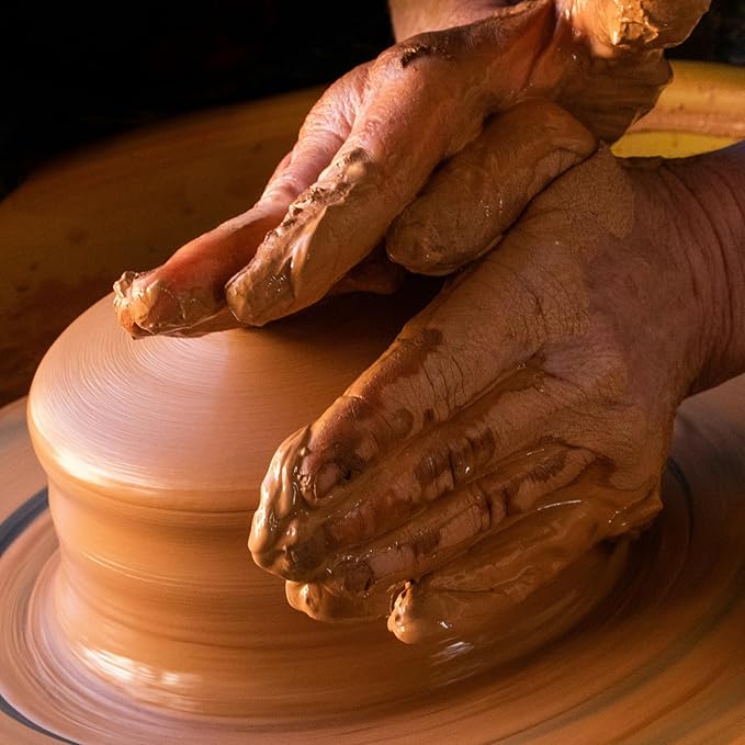 20 lbs Low Fire Pottery Clay - Terra Cotta, Cone 06. Earthware Potters Throwing Clay.Ideal for Wheel Throwing,Hand Building,Firing and More,Pottery Clay for Sculpting,Beginners and Advance