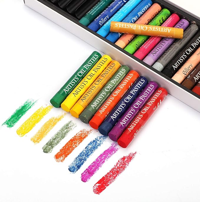 Oil Pastel Set,Professional Painting Soft Oil Pastels Drawing Graffiti Art Crayons Washable Round Non Toxic Pastel Sticks for Artist,Student,Beginner (25 Colors)