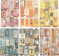 Vintage Numbered Tags Sticker Set, 150PCS Retro Cardstock Stickers for Scrapbooking, Journaling, DIY Crafts, and Art Supplies