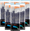 GOTIDEAL Paint Brush Set, 60 Pcs Round Pointed Tip, Small Nylon Hair Brushes for Acrylic, Oil and Gouache，Body, Face Nail Art and Rock Painting, Perfect for Kids & Adult