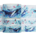YUBBAEX Cute Printed Washi Tape 3 Rolls Japanese-Style Masking Tape Set Decorative for Arts, DIY Crafts, Journal Supplies, Planners, Scrapbook, Card/Gift Wrapping (Mythical Fish (Wide))