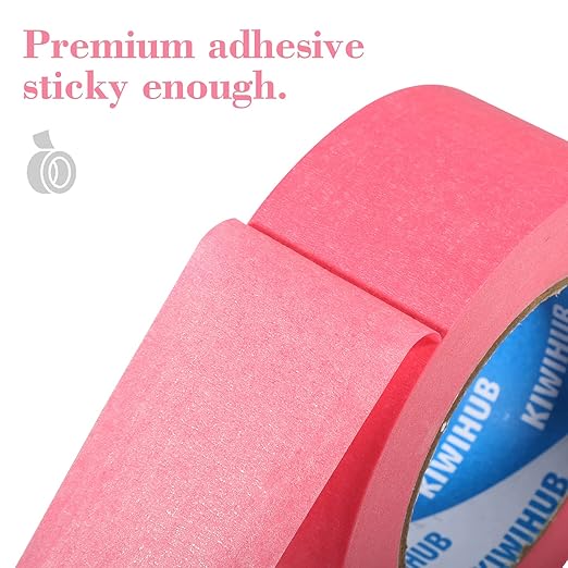 Pink Painters Tape,2 inch x 60 Yards - Medium Adhesive Masking Tape for Painting,Labeling,DIY Crafting,Decoration and School Projects