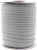 Mandala Crafts 55 Yards 5/8 Inch Gray Double Fold Bias Tape for Sewing - Bias Binding Tape for Quilting Binding, Hemming, Seam, and Fabric Piping