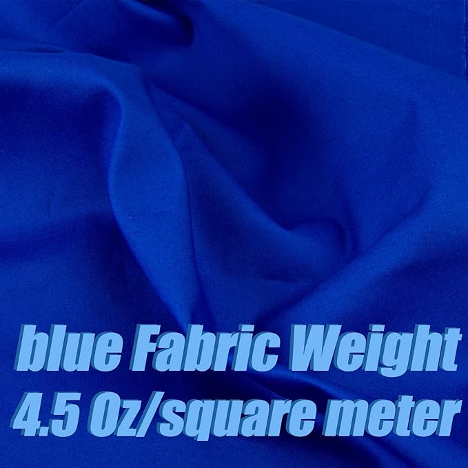 2 Yard Blue Cotton Fabric,Natural Cotton Poplin Fabric by The Yard, 59 Inches Wide 100% Cotton Fabric,Soft Embroidery Muslin Quilting Material for Sewing Material Apparel Cloth
