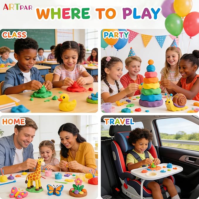 Air Dry Clay for Kids,90 Colors Modeling Model Magic Clay,DIY Molding Clay Starter Kit with Sculpting Tools,Soft and Non-Sticky,Art and Crafts for Boys & Girls 3-12 Years Old.