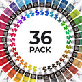 MeiLiang Watercolor Paint Set 36 Vibrant Colors 5ml (0.17-oz) Tube, Non-toxic Water Color Paints, Watercolors Painting Art Supplies, Painting Kits for Adults & Teens Beginners
