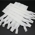 Leekayer 3# 4 Inch Invisible Zipper for DIY Tailor Sewing Craft 10cm White Nylon Zippers Closed End Bulk 10 PCS/Pack (White,4")