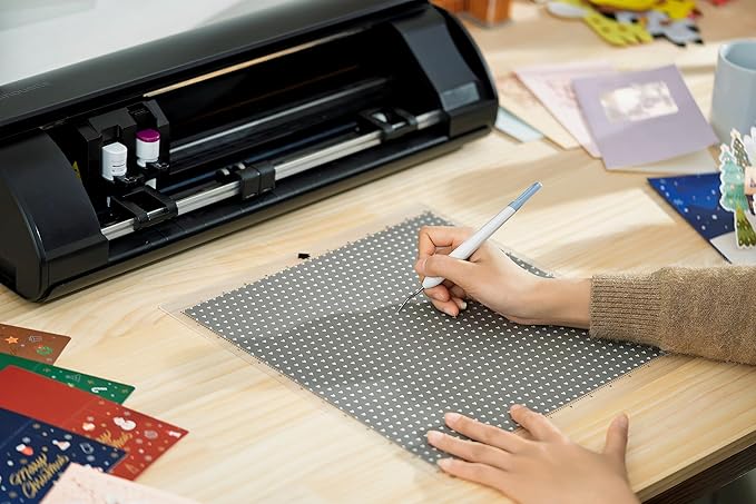 Cutting Mats for Silhouette Cameo 5/4/3/2/1 12x12 Inch 4 Mats Standard Stickness Dot Design Durable Long Lasting Replacement Sticky Cut Mat for HTV Vinyl Cardstock Projects