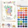 Watercolor Workbooks,36 Colors Water Color Books Paint Set for Adults, Watercolor Coloring Book for Beginners, Water Color Workbook, 15 Beautiful Paintings