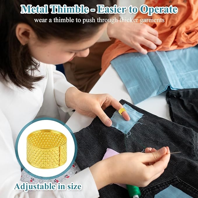 Mini Sewing Kits for Adults & Kids, Small Sewing Accessories and Supplies for Beginners with Needles, Threads, Scissors, Measure Tape, Suitable for Travel, Home, School and DIY Gift (Dark Green)