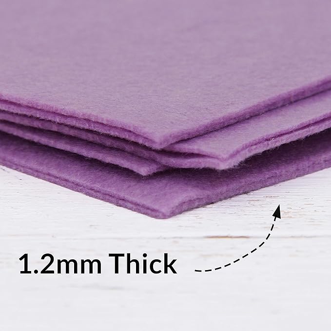 Threadart Premium Felt Roll - 12" x 10yd - Lavender | Soft Wool-Like Feel | 1.2mm Thick Fabric for DIY Crafts, Sewing, Crafting Projects | Compatible with Cricut Maker