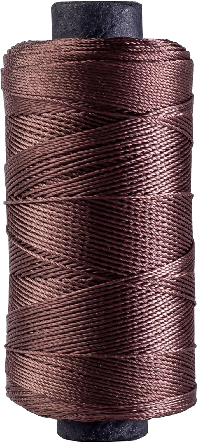 Big Kizzy Brown 250m Nylon Thread for Hair Extensions, Sew in Human Hair Weft and Wigs - Non-Slip and Comfortable Hold for Hand and Machine Tied Weft