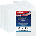 US Art Supply 4 X 6 inch Professional Artist Quality Acid Free Canvas Panel Boards for Painting 24-Pack (1 Full Case of 24 Single Canvas Board Panels)