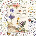 PRSTINCOL Flower Sticker Book, 40 Sheets 470pcs Floral Botanical Themed Journaling Supplies for Scrapbooking Supplies Aesthetic Junk Journal Craft DIY Craft Card Making Laptop